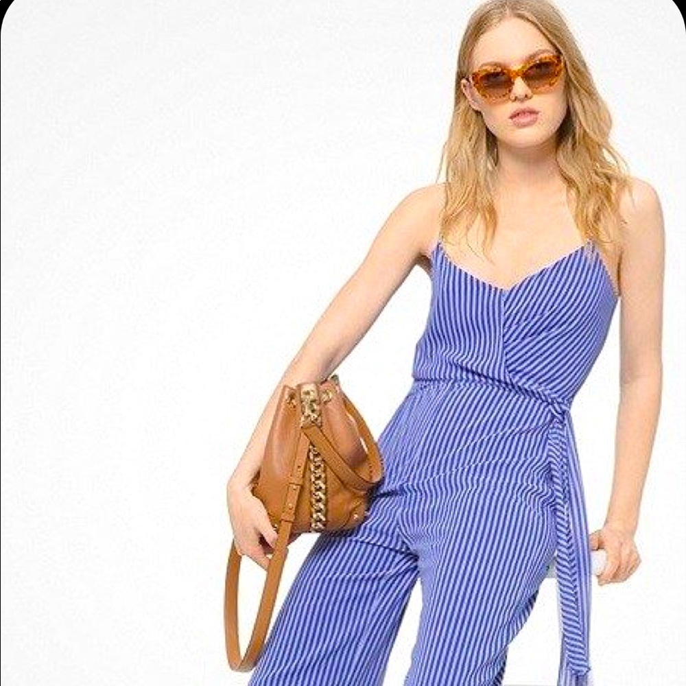 MK stripped jumpsuit